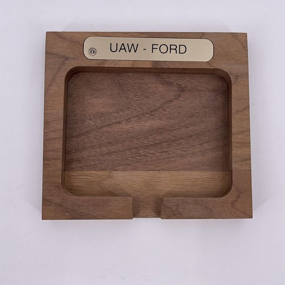 UAW Ford Coaster Set Collectible Gift Solidarity House Programs Center Desk Case - Picture 8 of 9